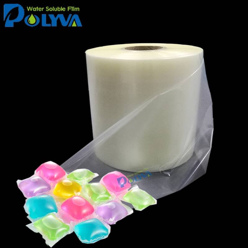 POLYVA Laundry pods water soluble packaging pva film Cosmetic PVA Water Soluble Film image5