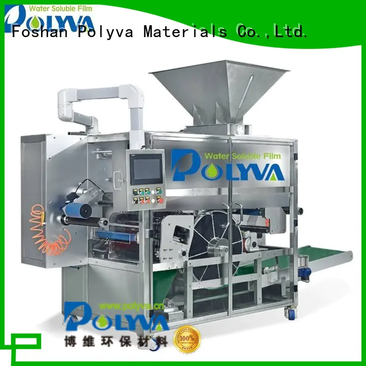 laundry pod machine pda POLYVA Brand water soluble film packaging