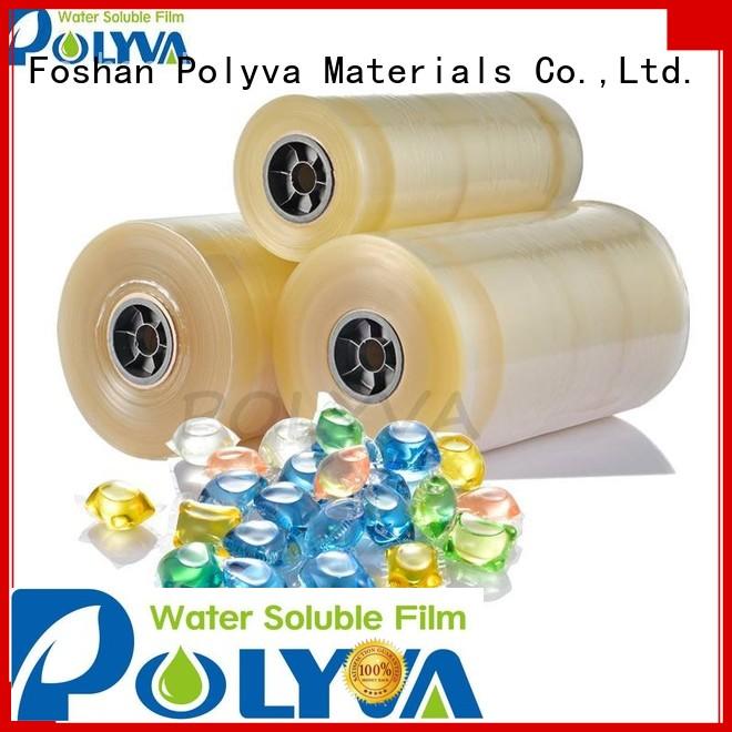 Custom soluble pods water soluble film POLYVA cold