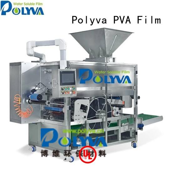 speed water soluble film packaging liquid machine POLYVA company