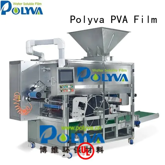 speed water soluble film packaging liquid machine POLYVA company