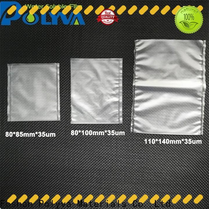 POLYVA popular water soluble plastic bags factory price for solid chemicals