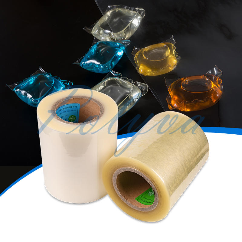 Laundry pods water soluble packaging pva film