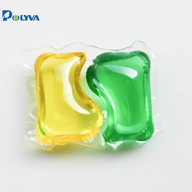 Double Chamber Water Soluble Laundry Pods Privated Laber Laundry Detergent Capsules OEM