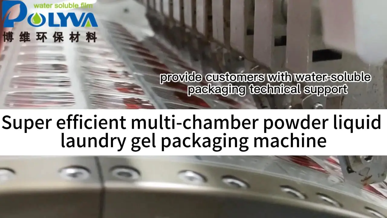 Super efficient multi-chamber powder liquid laundry Pods Packaging Machine