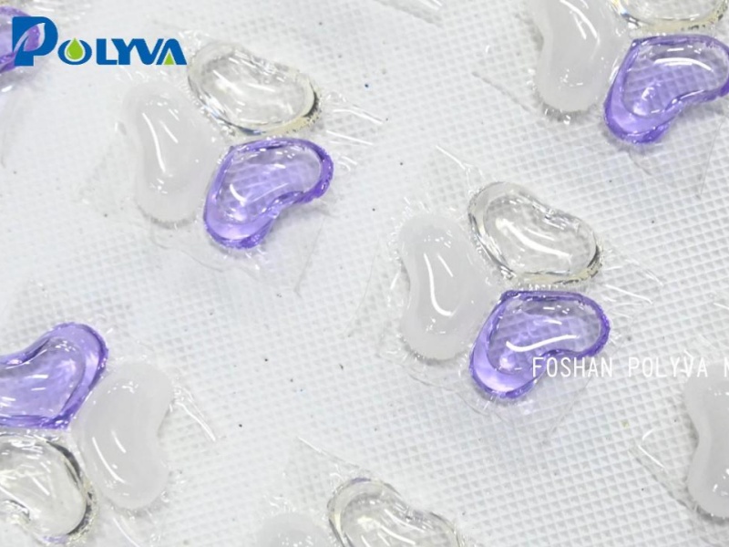 Polyva 3 in 1 PVA water soluble pods high-speed fully intelligent laundry detergent pods filling machine | Polyva overall solution of water-soluble packaging
