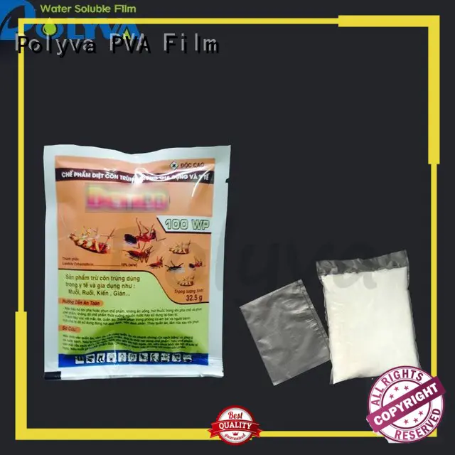 POLYVA environmentally friendly water soluble plastic bags wholesale for solid chemicals